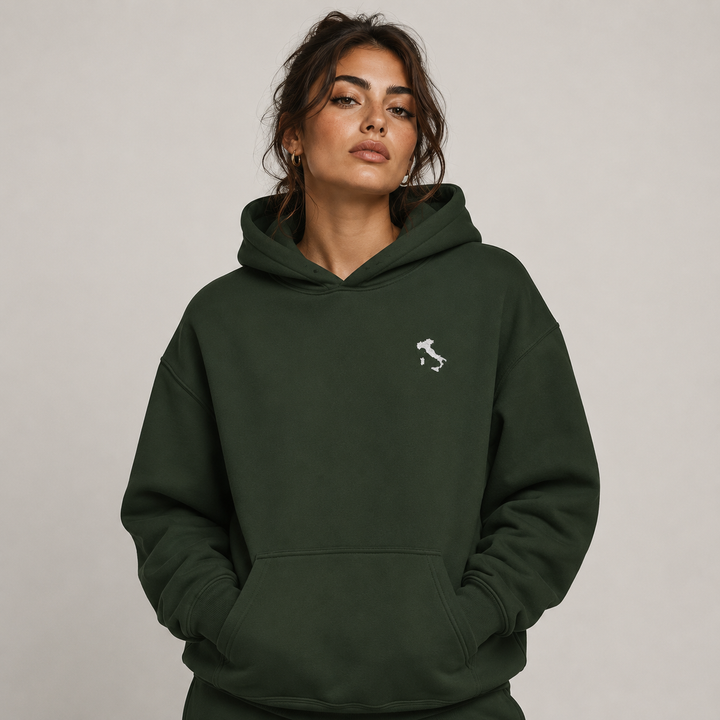 Italia Basic Embroidered Hoodie