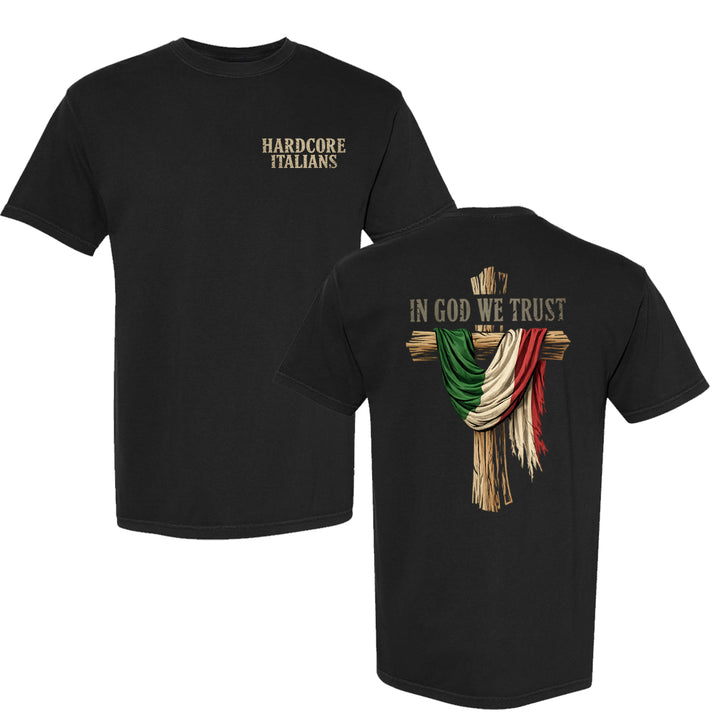 In God We Trust Italian Cross Tee