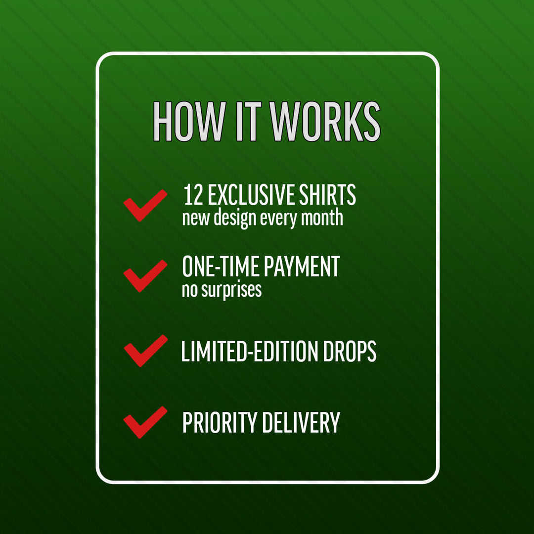 Hardcore Italians Shirt Club – 12 Month Gift Membership