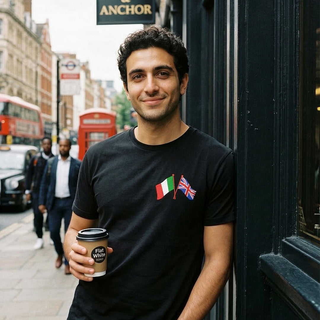 British-Italian Cross Flag Tee