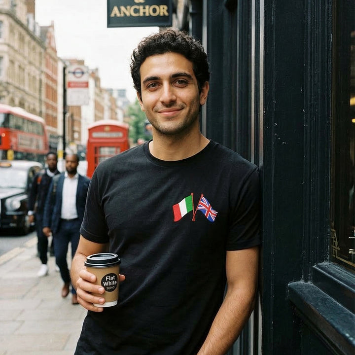 British-Italian Cross Flag Tee