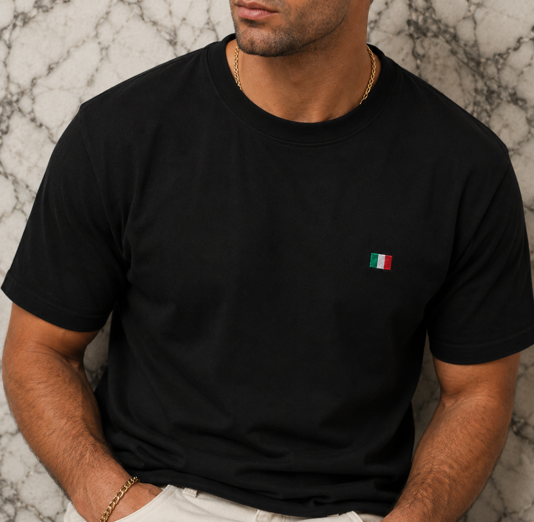 Italy Flag Embroidered Tee