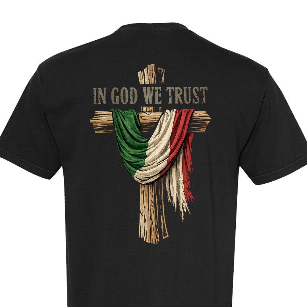 In God We Trust Italian Cross Tee